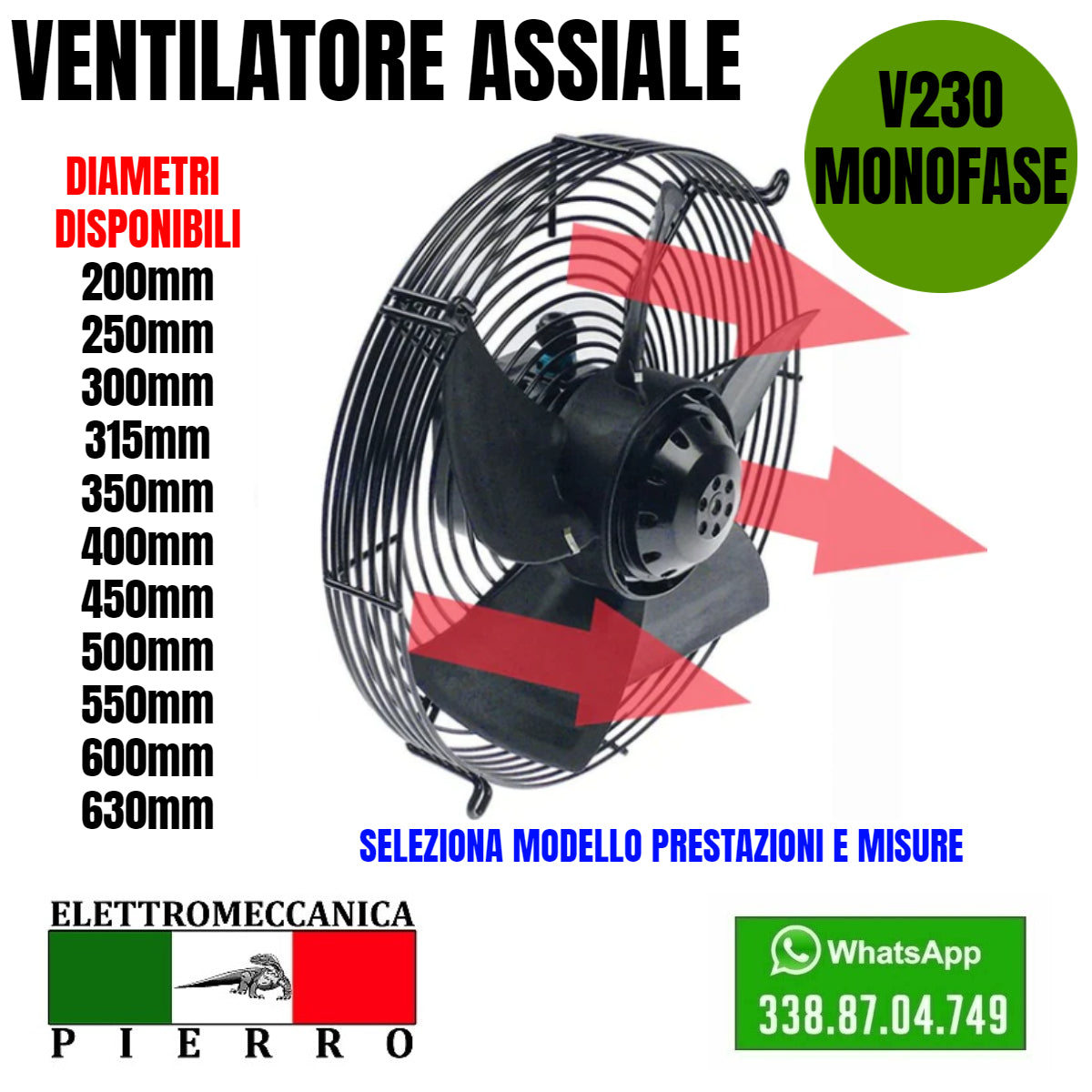 Ventilateur Axial Haute Pression 300 Mm 90W 220V – Avec Moteur Et Grille De Protection