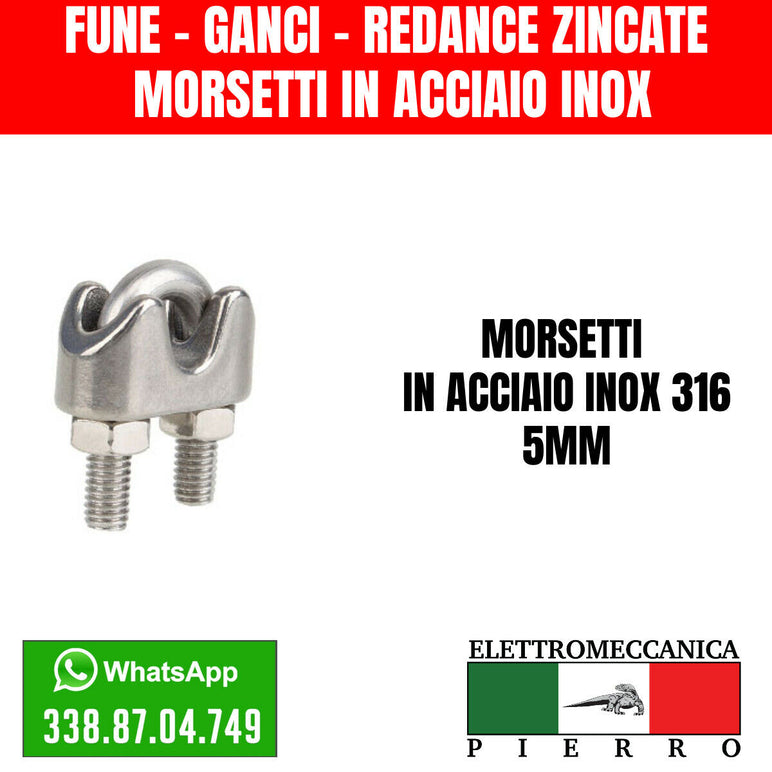 Cavo Acciaio 5mm X 15m Con 4 Morsetti E 2 Ditali - Fune Metallica Per Esterni E Interni - Foto 5