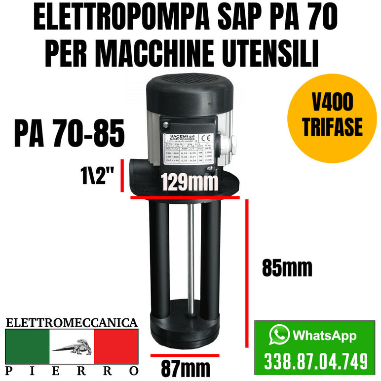 Logo elettromeccanica Pierro elettromeccanica express Elettropompa sacemi per macchine utensili SAP PA 70-85 (2694153)