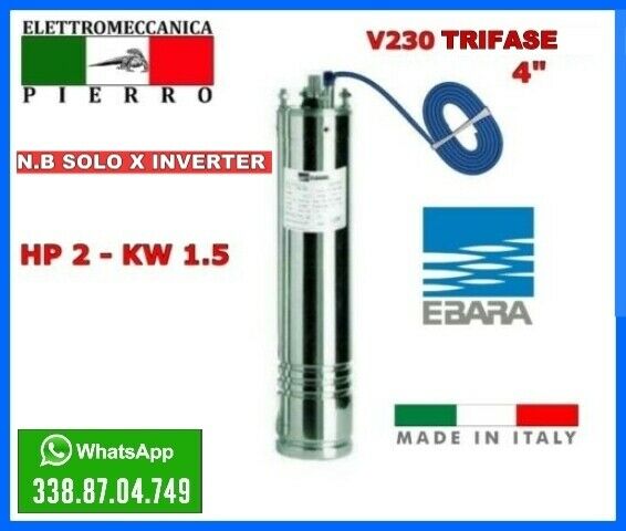 POMPA SOMMERSA ELETTROPOMPA PER POZZI PROFONDI POZZO PROFONDO - Foto 6
