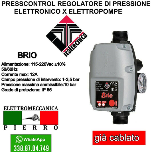 Presscontrol BRIO logo italtecnica elettromeccanica Pierro assistenza